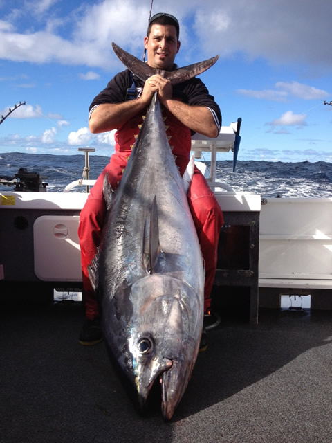 ANGLER: Martin Borg SPECIES: Southern Bluefin Tuna's  WEIGHT: 95.2 Kg LURE: JB Lures, Evil Dingo